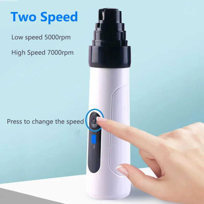 USB Rechargeable Electric Dog Nail Grinder Clippers for Dog Nail Grinders Pet Quiet Cat Paws Nail Grooming Trimmer Tools