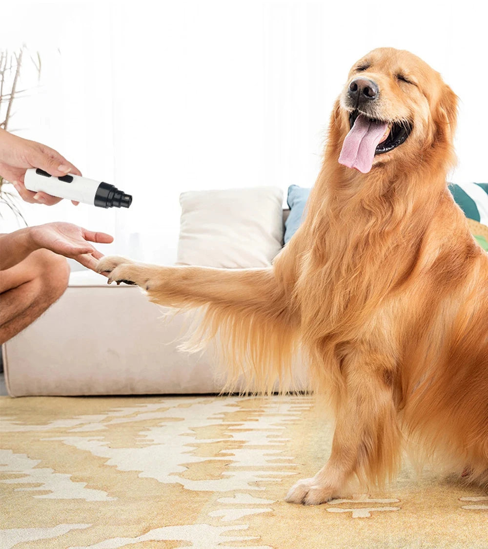 USB Rechargeable Electric Dog Nail Grinder Clippers for Dog Nail Grinders Pet Quiet Cat Paws Nail Grooming Trimmer Tools