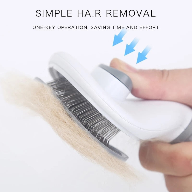 Pet Cat Dog Brush Self Cleaning Slicker Brush
