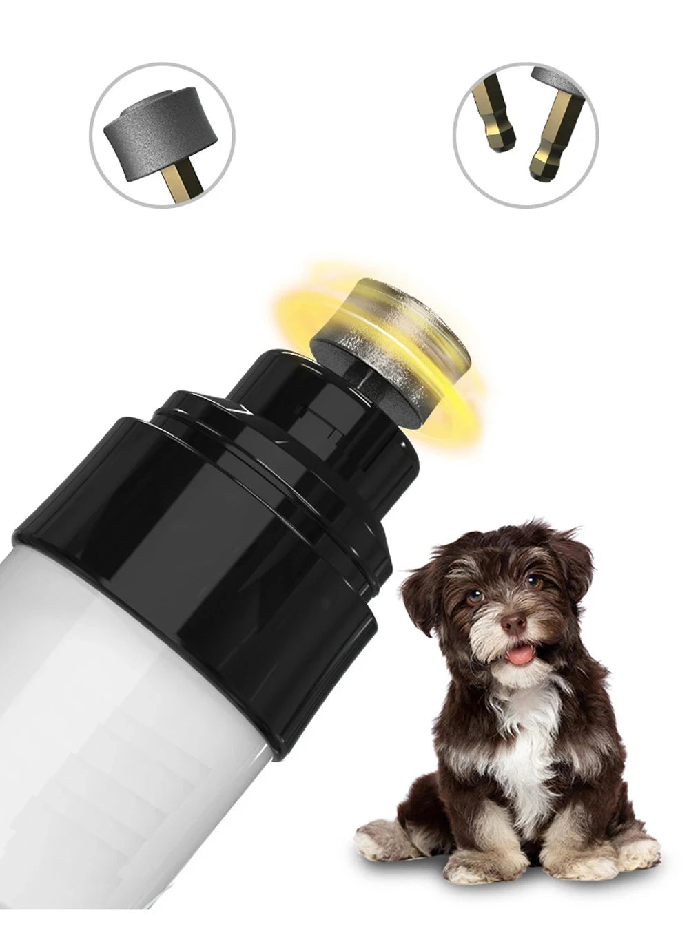 USB Rechargeable Electric Dog Nail Grinder Clippers for Dog Nail Grinders Pet Quiet Cat Paws Nail Grooming Trimmer Tools
