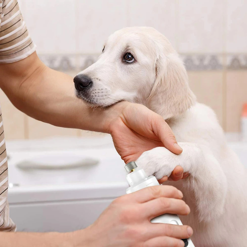 USB Rechargeable Electric Dog Nail Grinder Clippers for Dog Nail Grinders Pet Quiet Cat Paws Nail Grooming Trimmer Tools