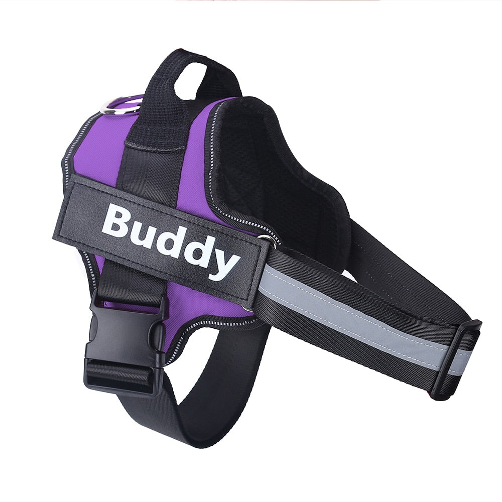 Personalized Dog Harness NO PULL Reflective Breathable Adjustable Pet Harness