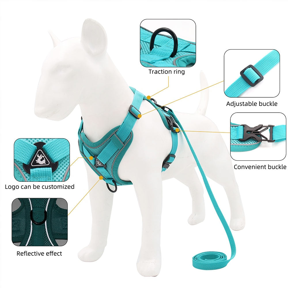 Adjustable Reflective Traction Leash Set