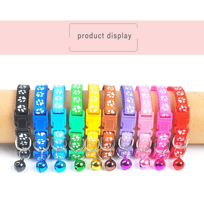 Colorful Cute Bell Collar Adjustable Buckle Cat Collar Pet Supplies