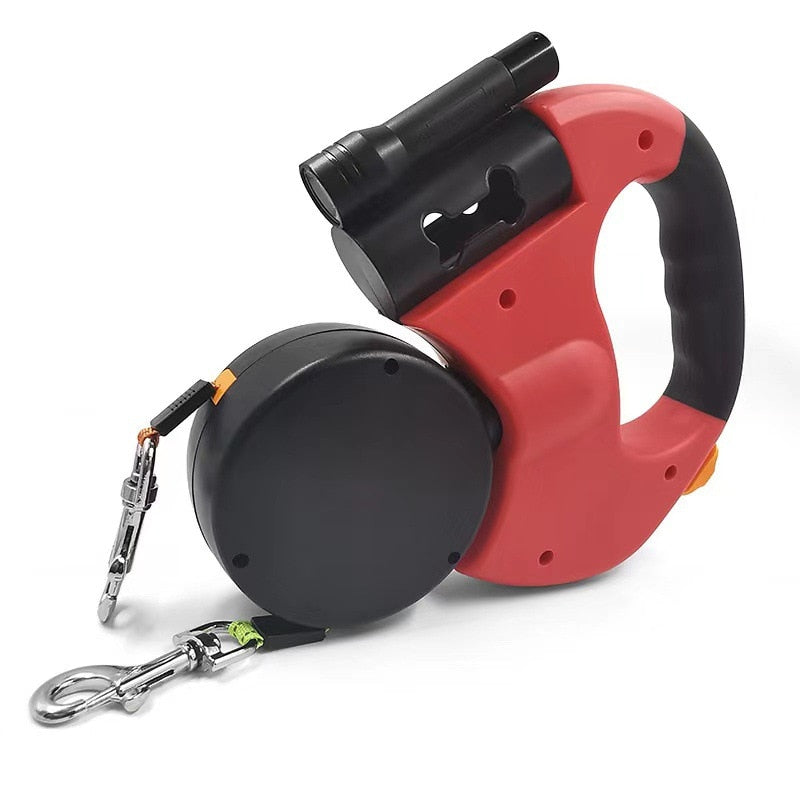 Automatic Reflective Double-Ended Leash Lead