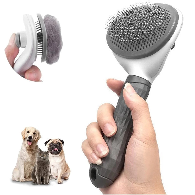 Pet Cat Dog Brush Self Cleaning Slicker Brush