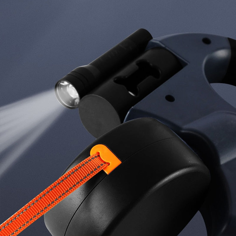Automatic Reflective Double-Ended Leash Lead
