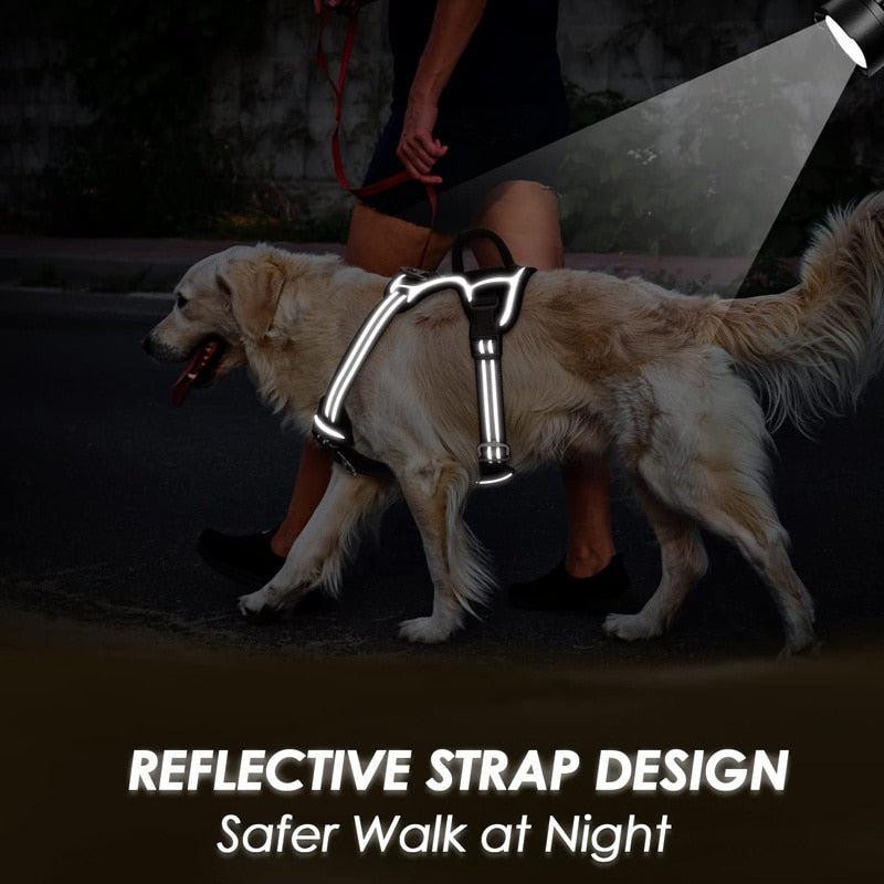 Choke Easy Control Handle Reflective Pet Harness