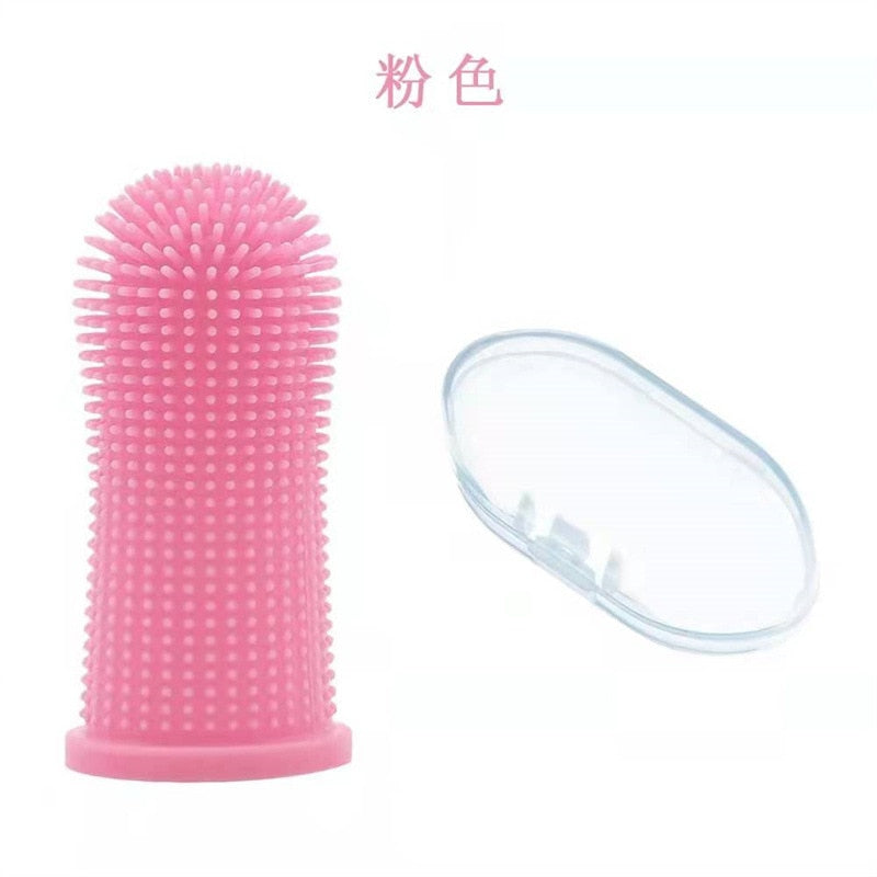 Dog Super Soft Pet Finger Toothbrush Teeth Cleaning Bad Breath Care