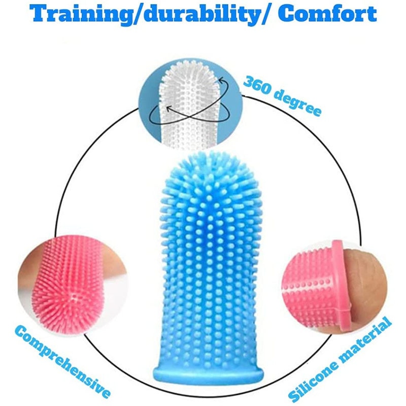 Dog Super Soft Pet Finger Toothbrush Teeth Cleaning Bad Breath Care