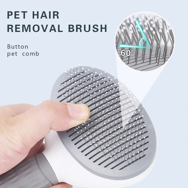 Pet Cat Dog Brush Self Cleaning Slicker Brush
