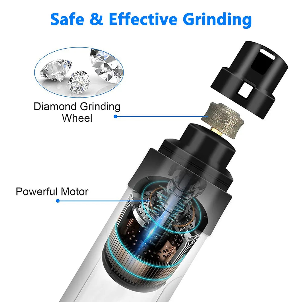 USB Rechargeable Electric Dog Nail Grinder Clippers for Dog Nail Grinders Pet Quiet Cat Paws Nail Grooming Trimmer Tools