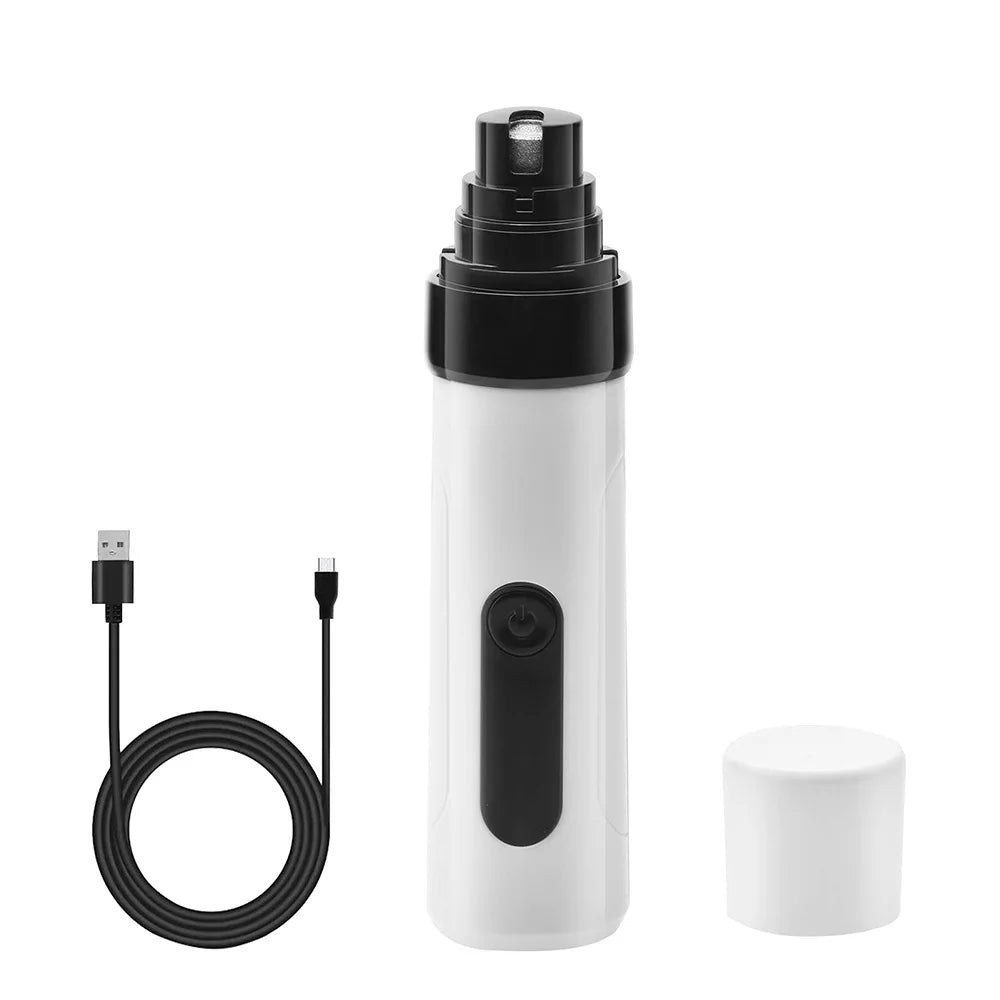 USB Rechargeable Electric Dog Nail Grinder Clippers for Dog Nail Grinders Pet Quiet Cat Paws Nail Grooming Trimmer Tools