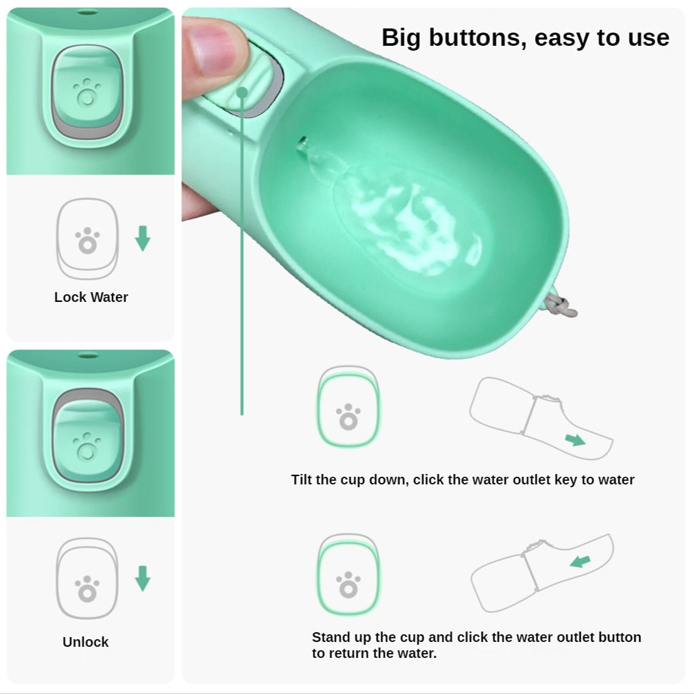 Dog Water Bottle Portable Travel Pet Drinker Leak Proof