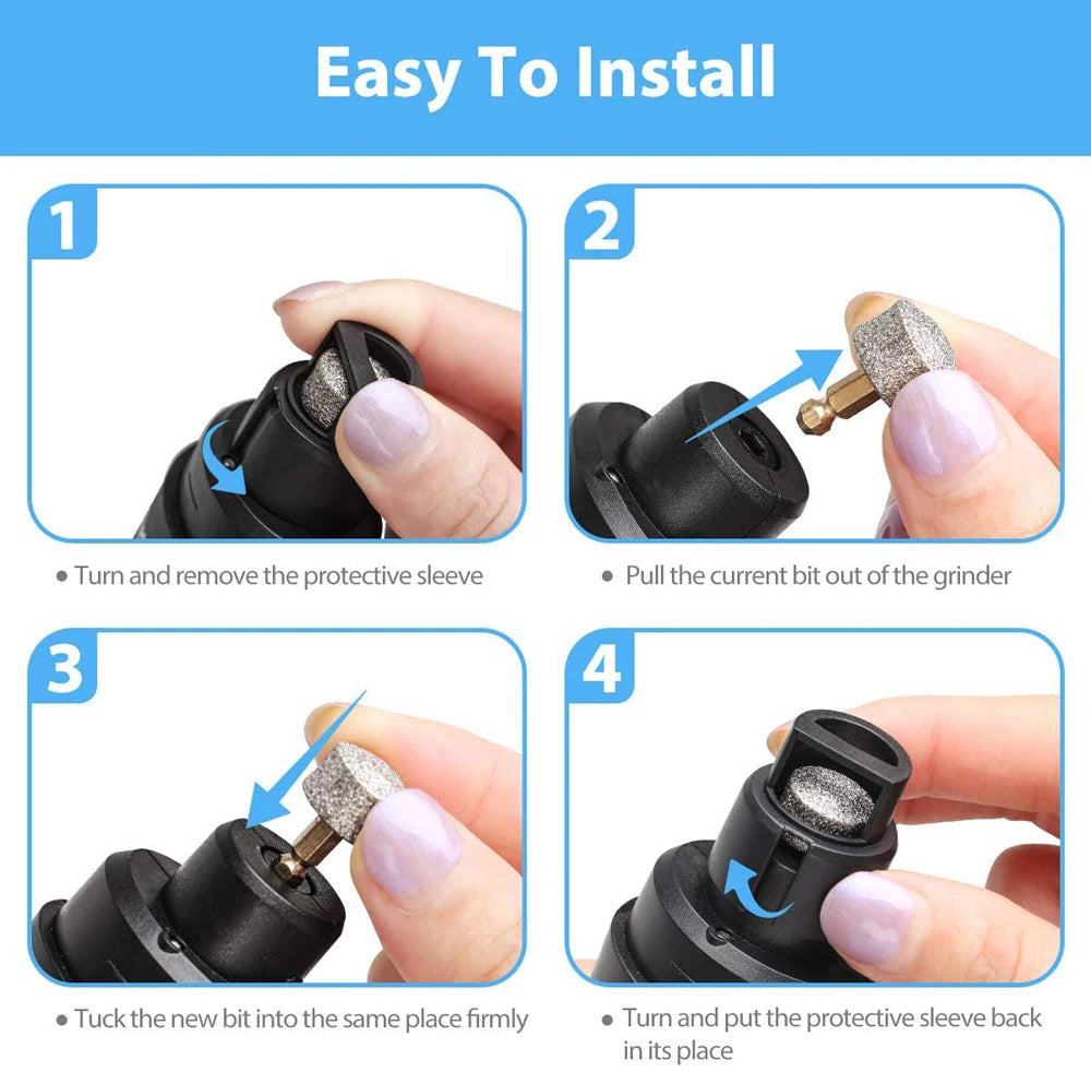 USB Rechargeable Electric Dog Nail Grinder Clippers for Dog Nail Grinders Pet Quiet Cat Paws Nail Grooming Trimmer Tools