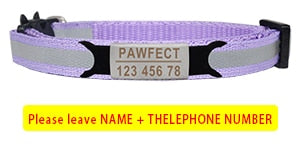 Reflective Cat Safety Buckle Collar Adjustable Custom Personalized ID