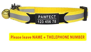 Reflective Cat Safety Buckle Collar Adjustable Custom Personalized ID