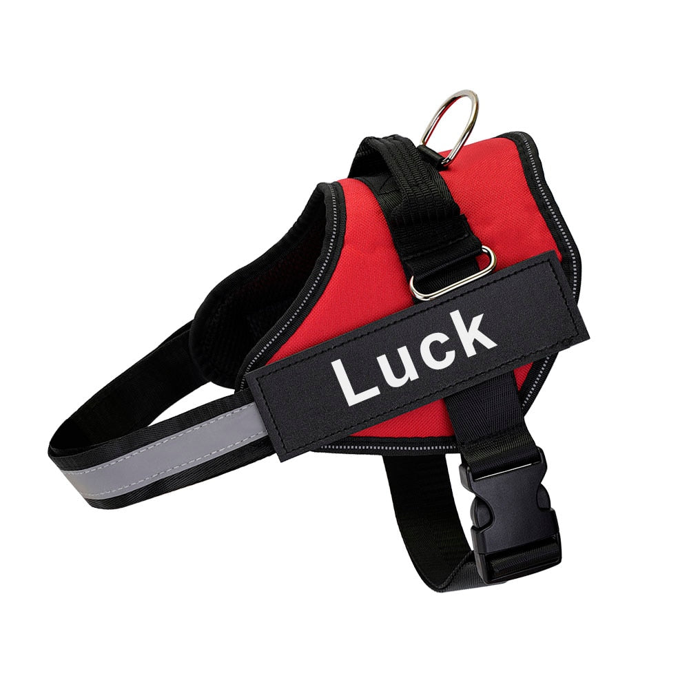 Dog Harness Vest ID Patch Customized Reflective Breathable Adjustable Pet Harness For Dog