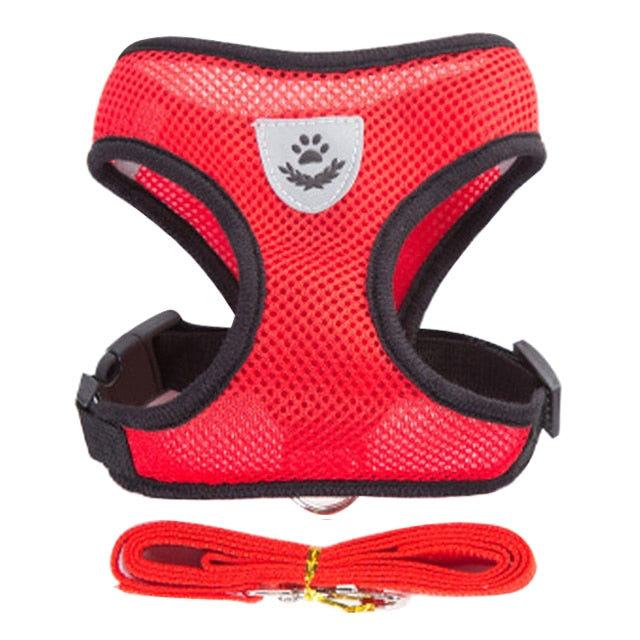 Cat Harness Adjustable Vest Walking Lead Leash For Puppy Dogs Collar