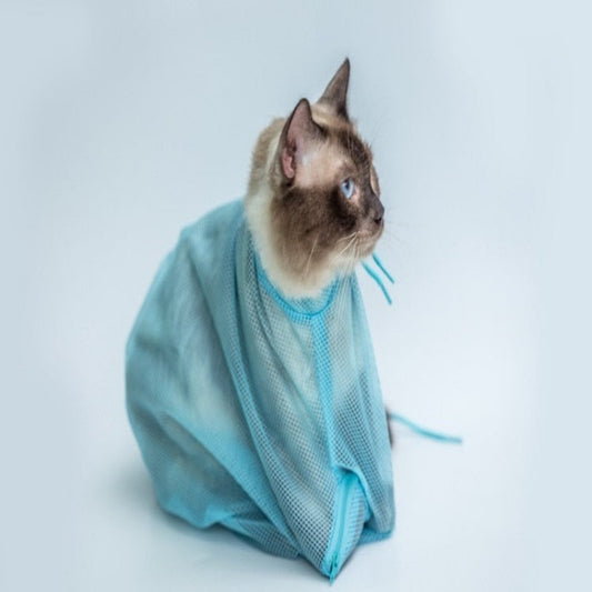 Mesh Cat Grooming Bath Bag