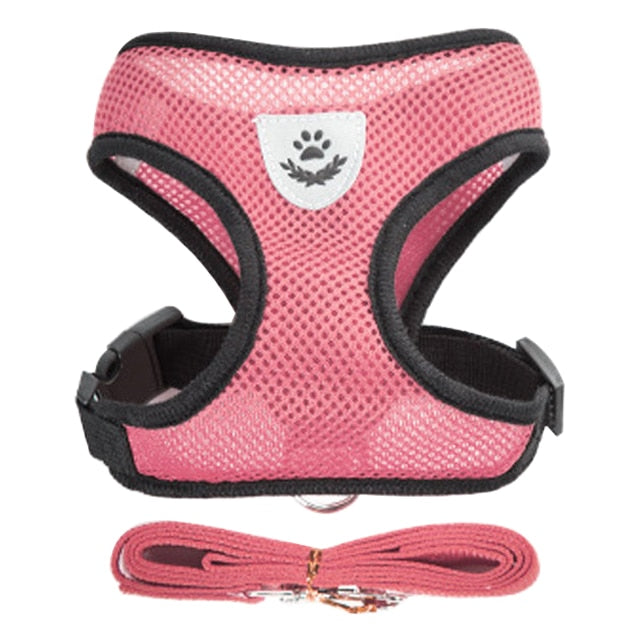 Cat Harness Adjustable Vest Walking Lead Leash For Puppy Dogs Collar