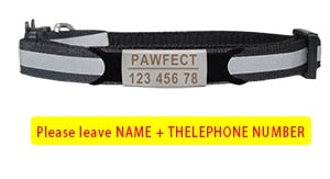 Reflective Cat Safety Buckle Collar Adjustable Custom Personalized ID