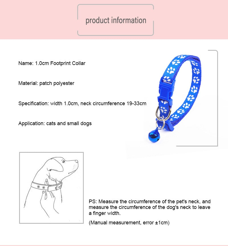 Colorful Cute Bell Collar Adjustable Buckle Cat Collar Pet Supplies