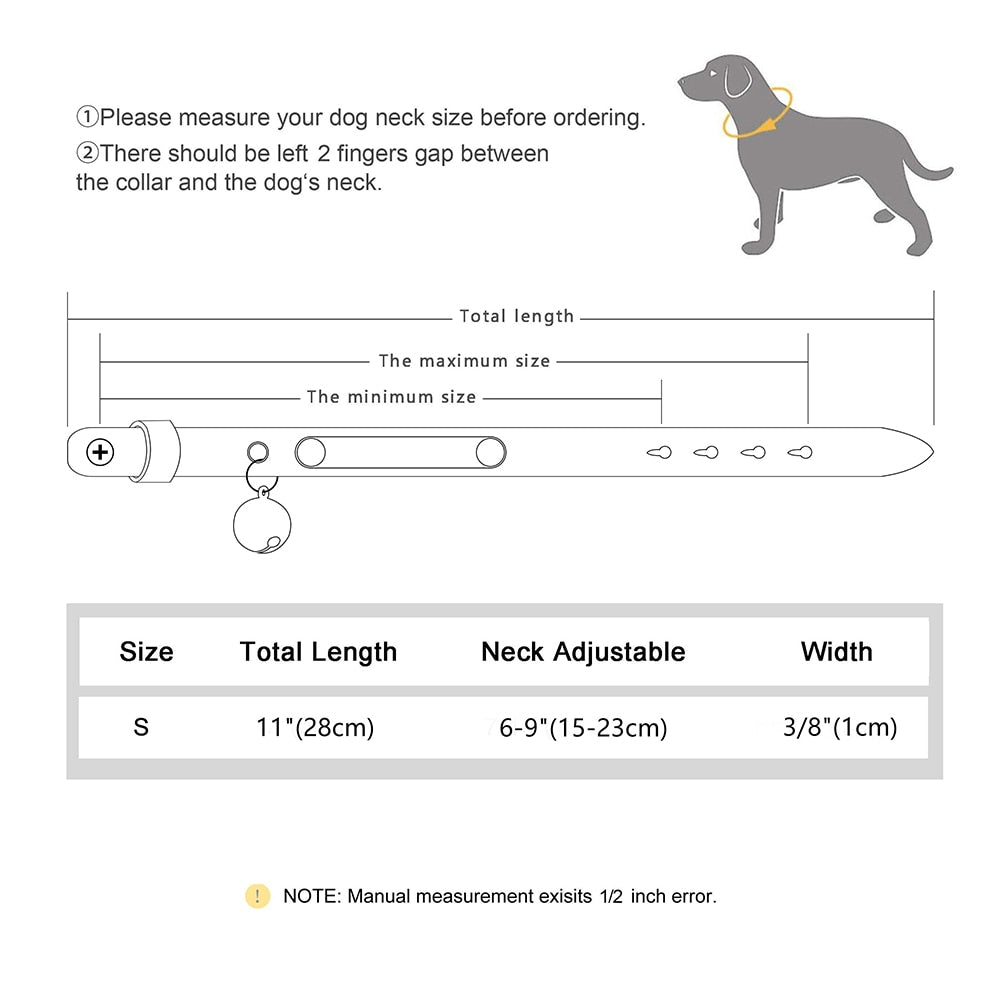 Personalized Cat Collar Adjustable Leather Pet Cats Collars
