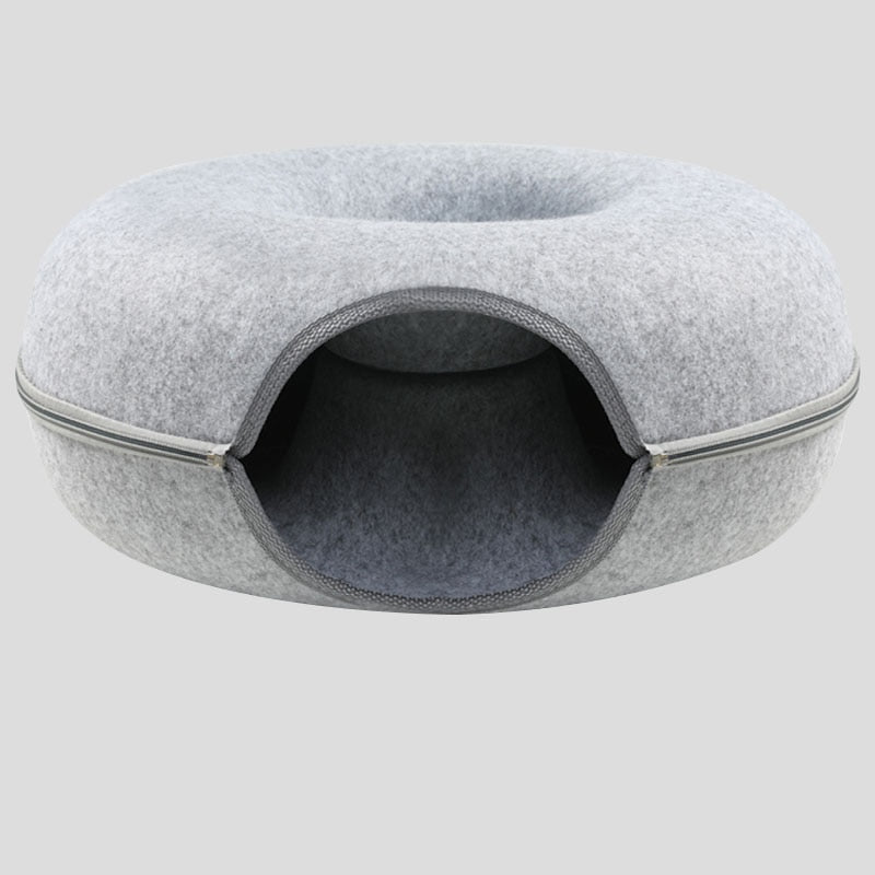Donut Pet Cat Tunnel Interactive Play Toy Cat bed