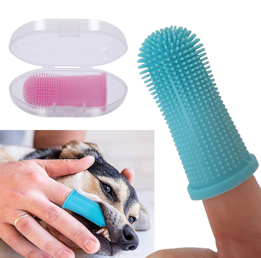 Dog Super Soft Pet Finger Toothbrush Teeth Cleaning Bad Breath Care