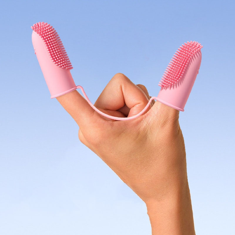 Dog Super Soft Pet Finger Toothbrush Teeth Cleaning Bad Breath Care