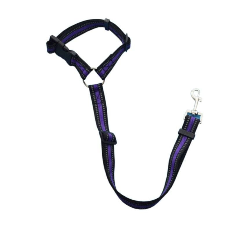 Solid Color Two-in-one Pet Car Seat Belt