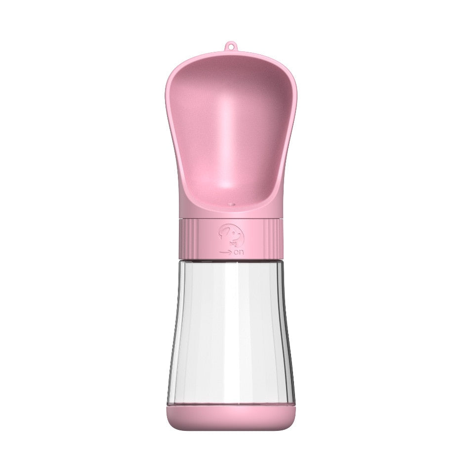 Our Portable Dog Water Bottle is specially designed to keep your dog happy, healthy & hydrated while on the go. It dispenses the perfect amount of water into the attached mini bowl. Let your dog drink and then press the button to suck back the unfinished water. It's perfect for walks, hikes, camping, and everyday use!
