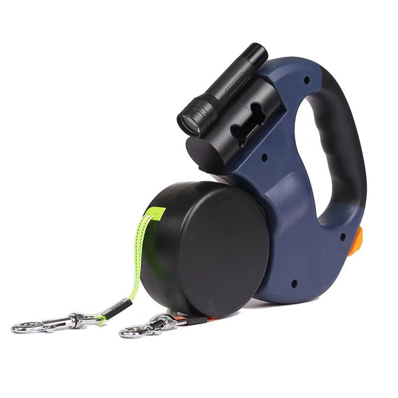 Automatic Reflective Double-Ended Leash Lead