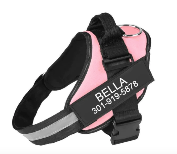 Personalized Dog Harness NO PULL Reflective Breathable Adjustable Pet Harness