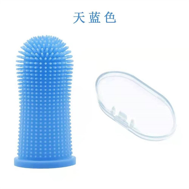 Dog Super Soft Pet Finger Toothbrush Teeth Cleaning Bad Breath Care